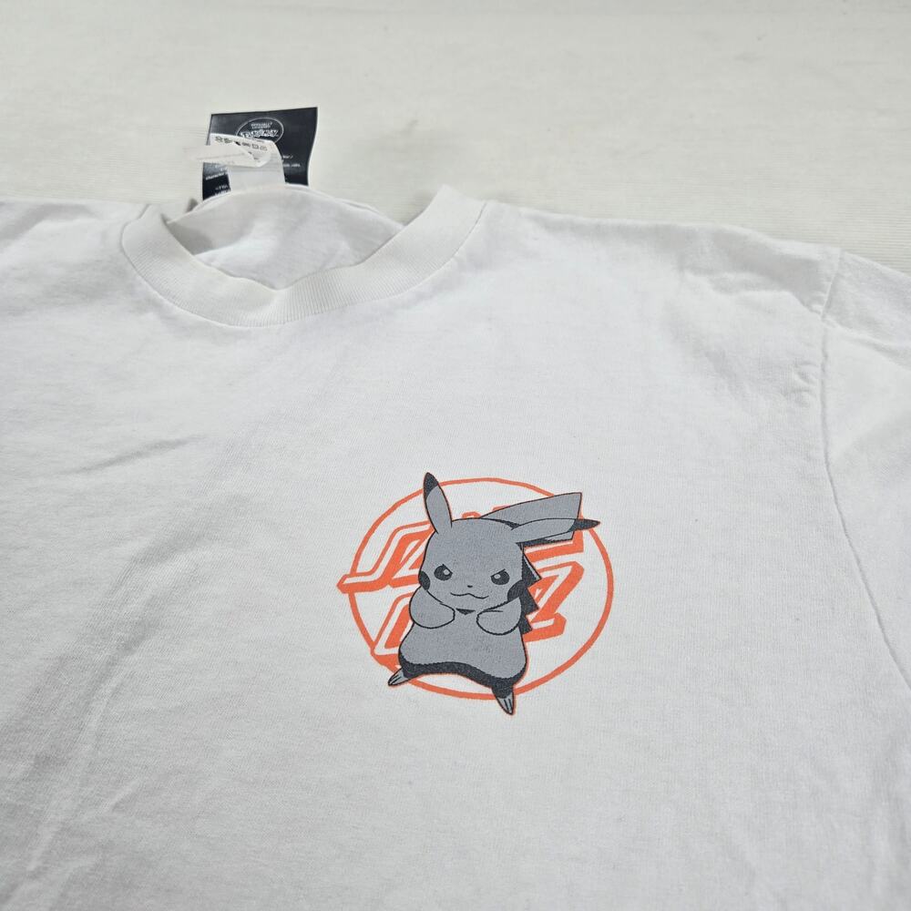 Santa Cruz x Pokemon Pikachu White Short Sleeve T-Shirt Men's Size Medium‎